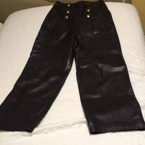 Black leather pants